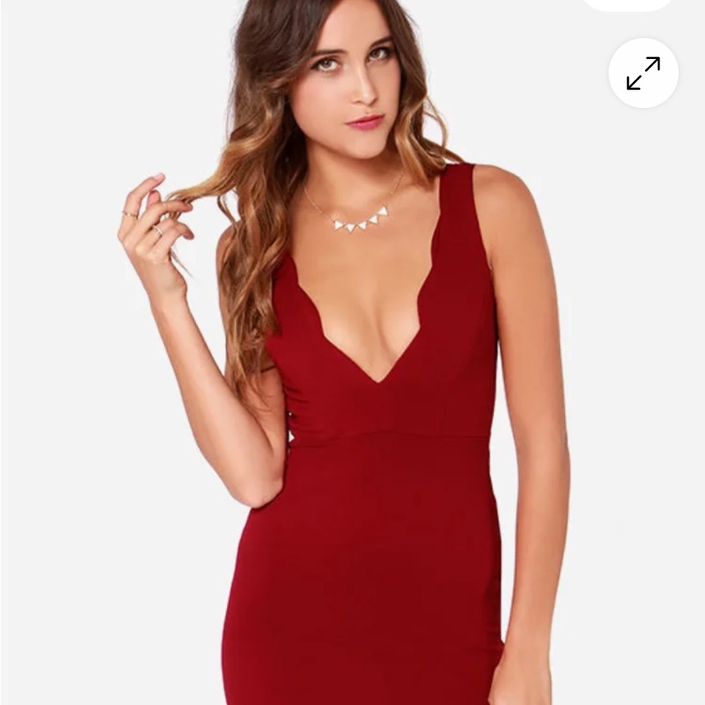 LULUS Exclusive Work of Heart Midi Wine Red Bodycon Dress